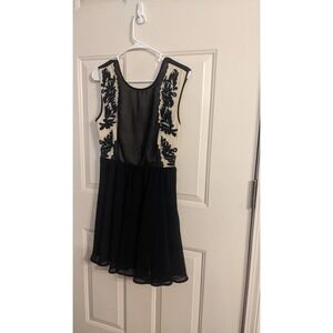 Pins and Needles Black & Cream Cocktail Dress Size 6 Whimsygoth Witchy Fairy